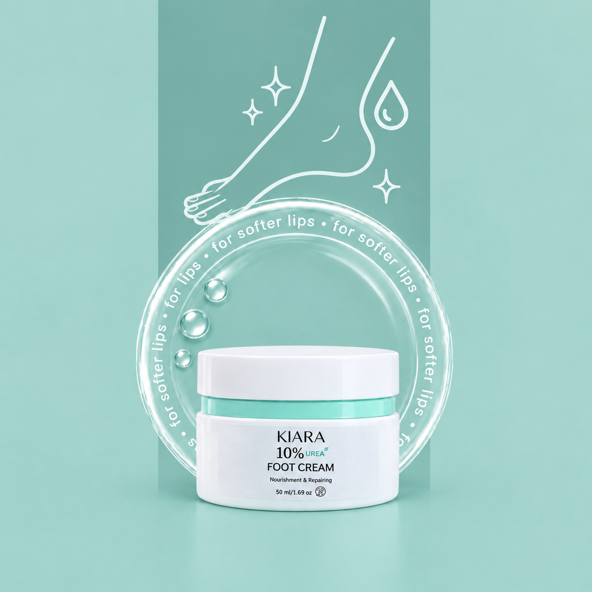 Kiara foot cream 10%urea - 50gm